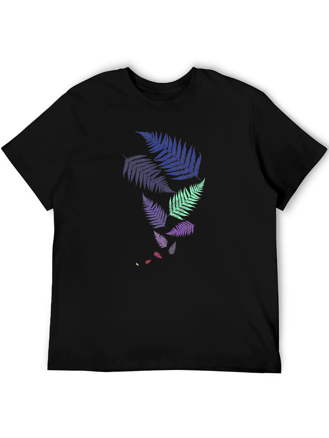 Fern Design Black T-Shirt