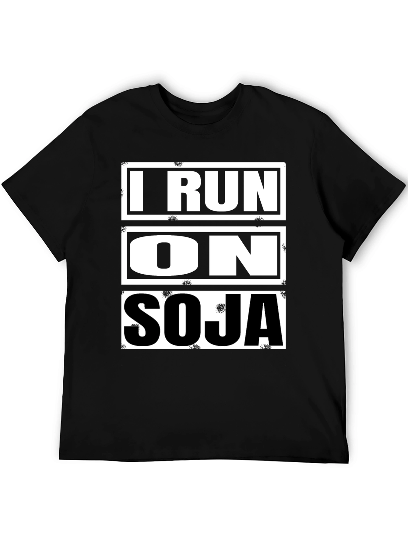 I Run on SOJA Black Graphic T-Shirt