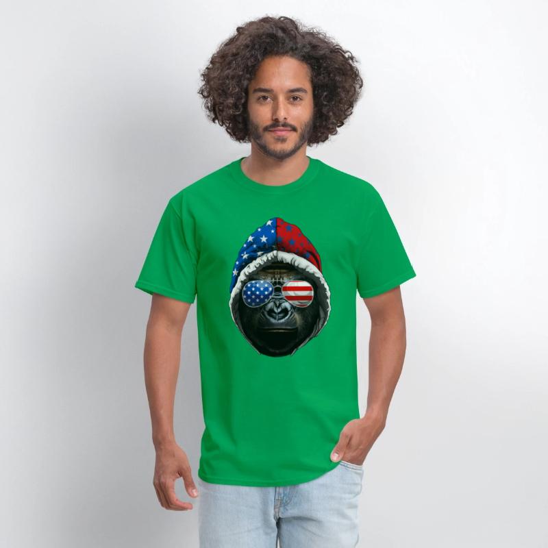 4th Of July Gorilla Lover USA American Flag