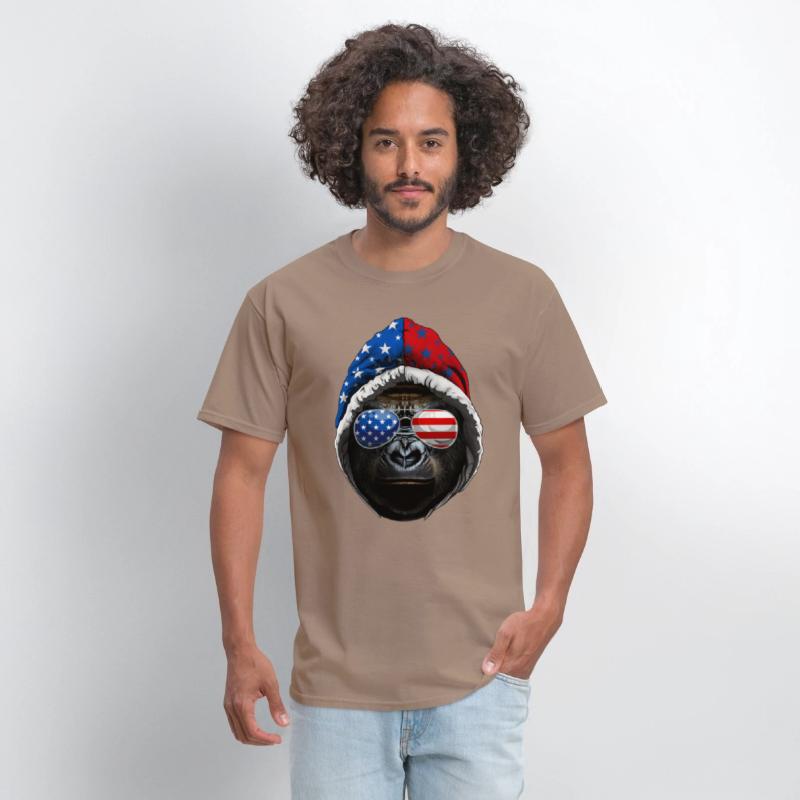 4th Of July Gorilla Lover USA American Flag