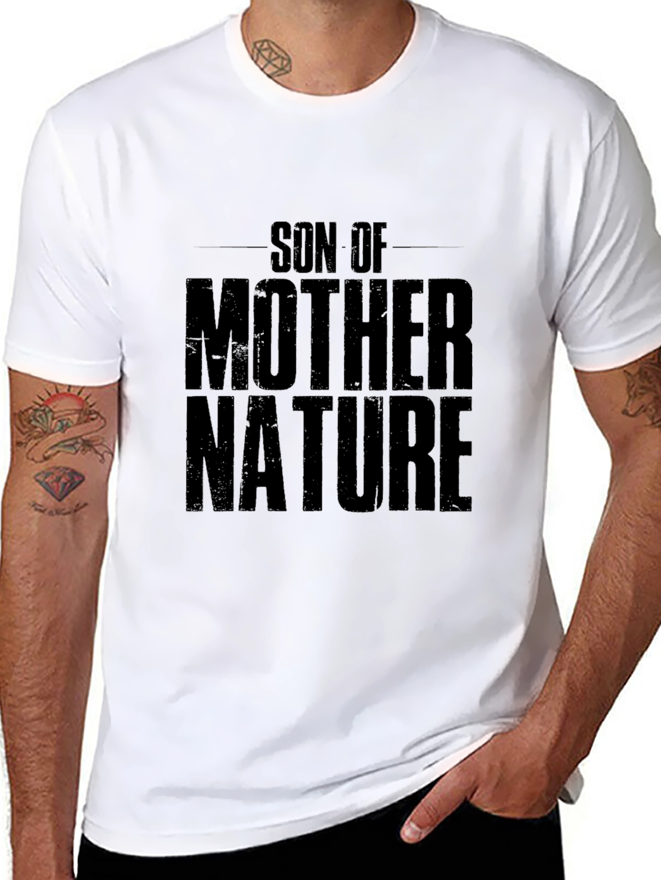 Son of Mother Nature Black Graphic T-Shirt