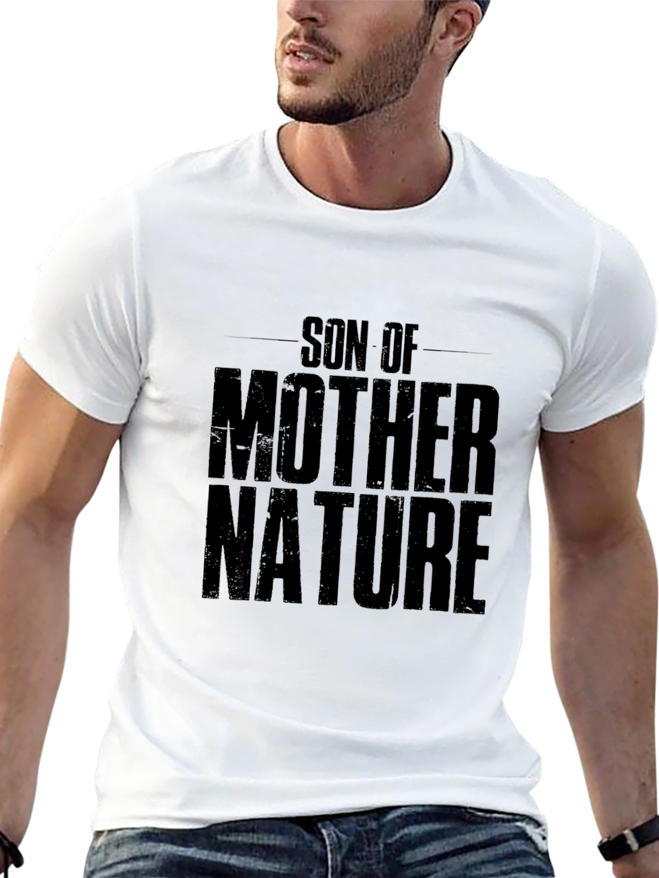 Son of Mother Nature Black Graphic T-Shirt