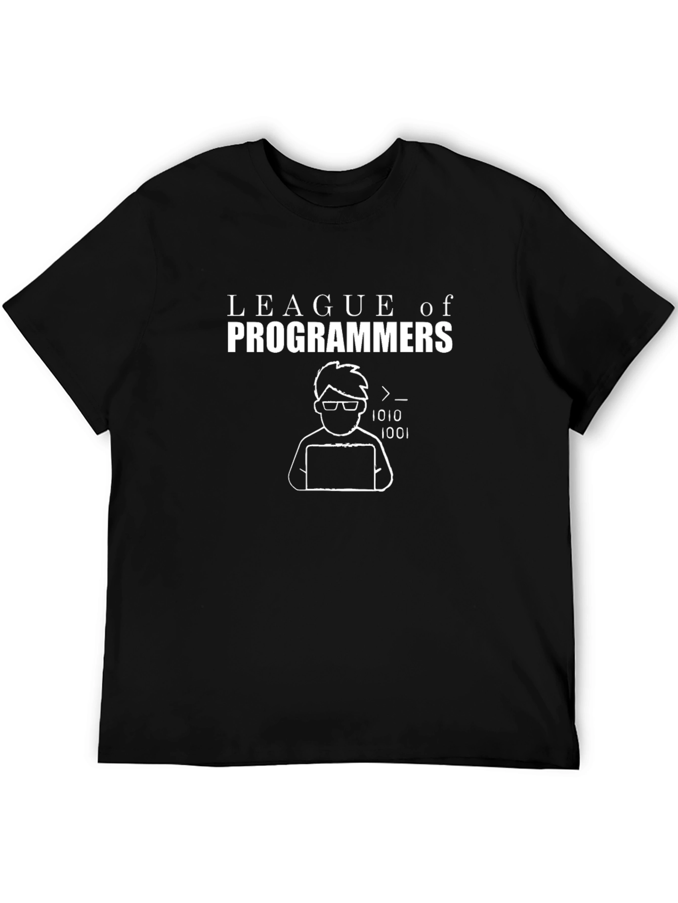 League of Programmers Black T-Shirt Coder Gift