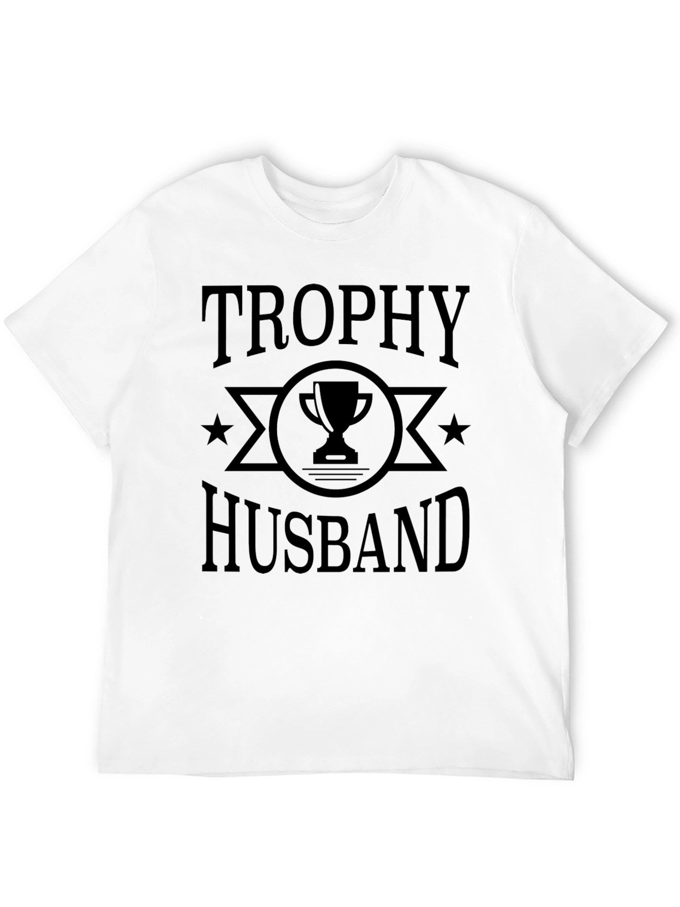 Trophy Husband Graphic Tee - Black Cotton Blend