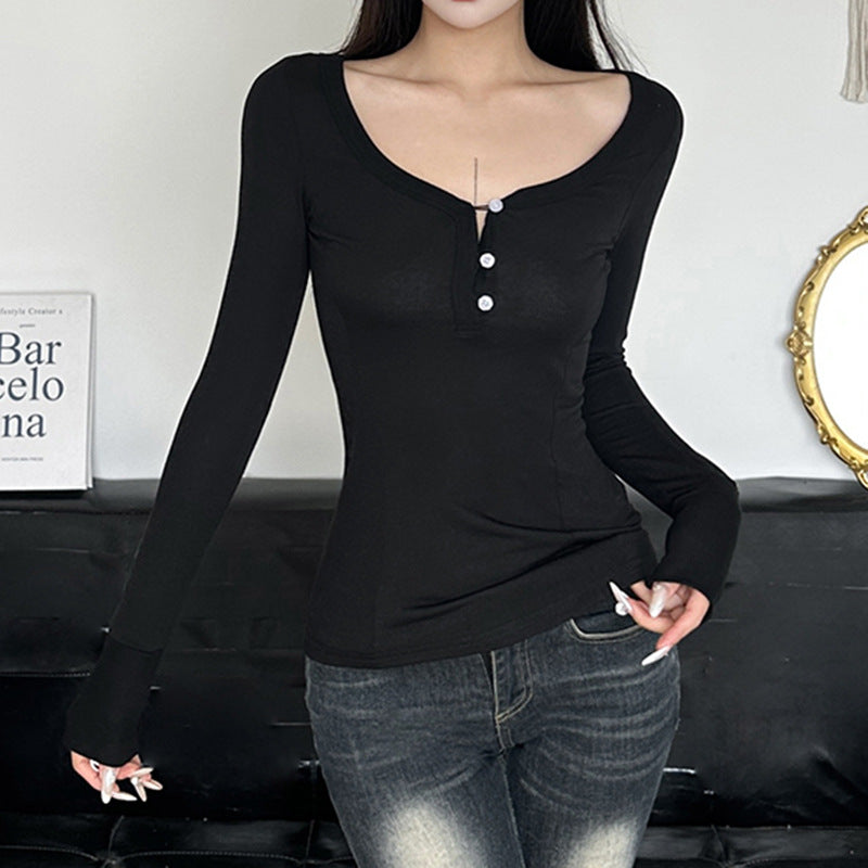 Half open collar Rowan splicing split short top