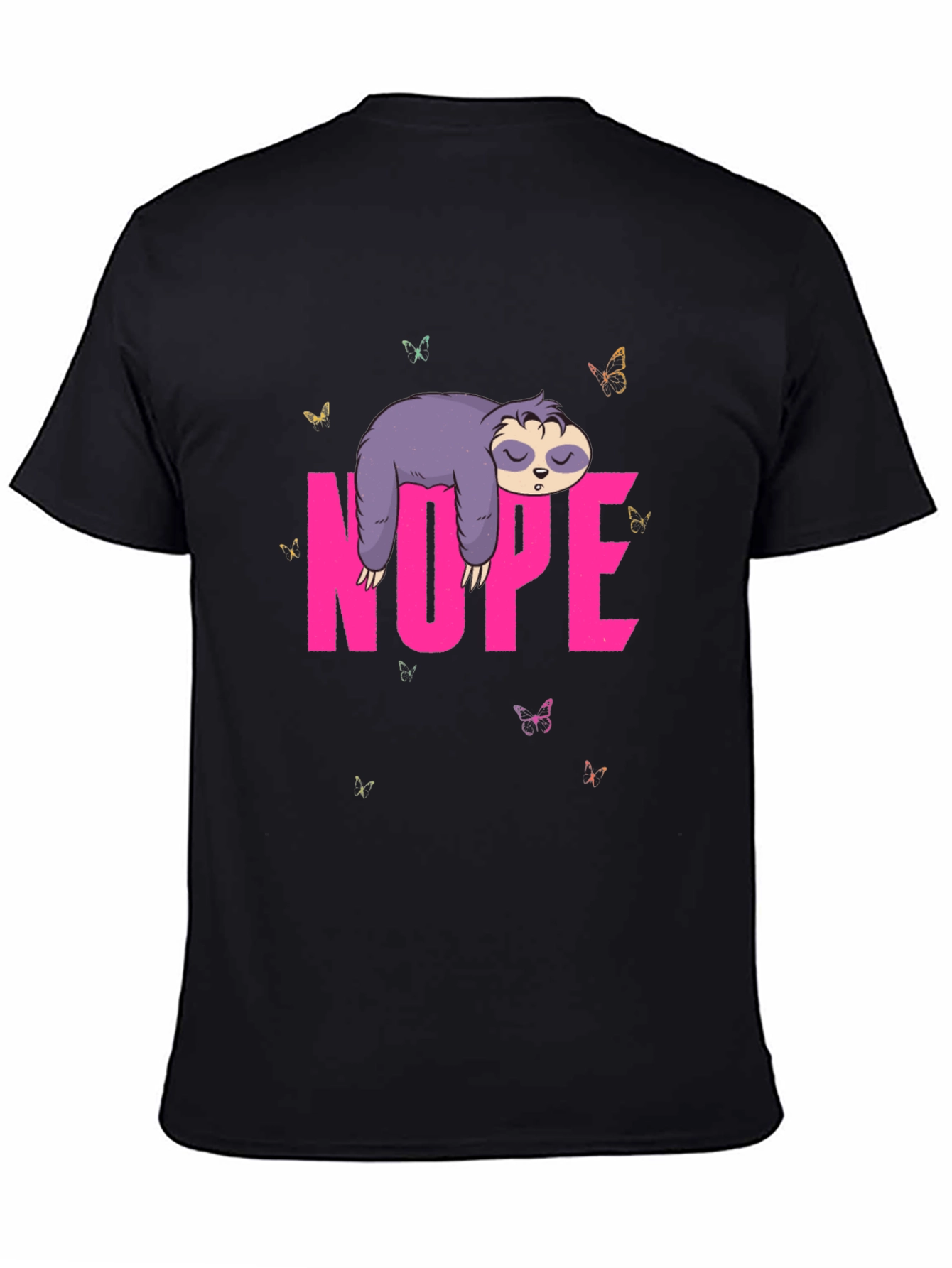 Nope Sloth Graphic Tee - Lazy Day Shirt