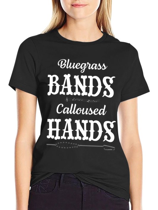 Bluegrass Bands Calloused Hands Black T-Shirt