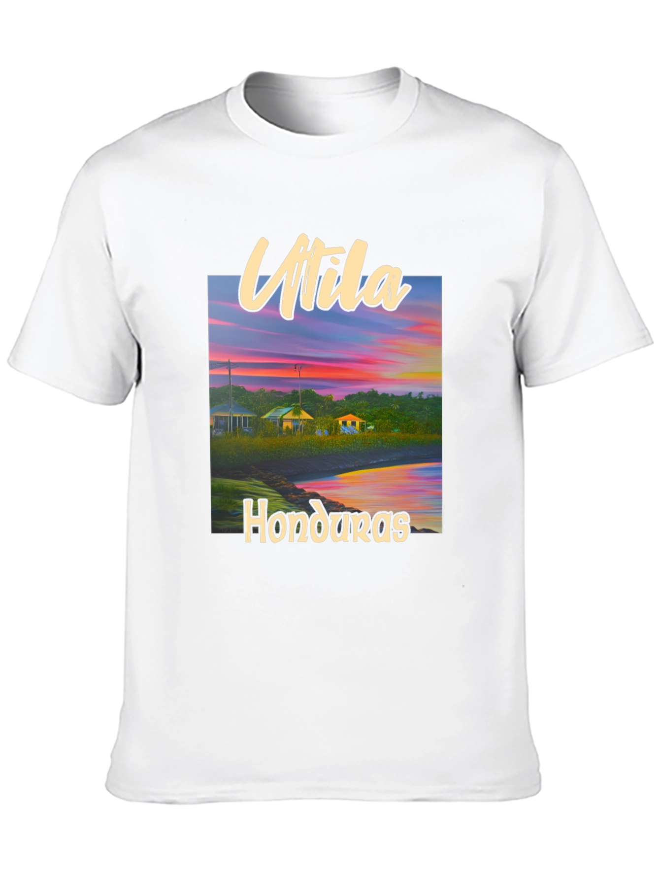 Utila Honduras T-Shirt - Coastal Sunset Tee
