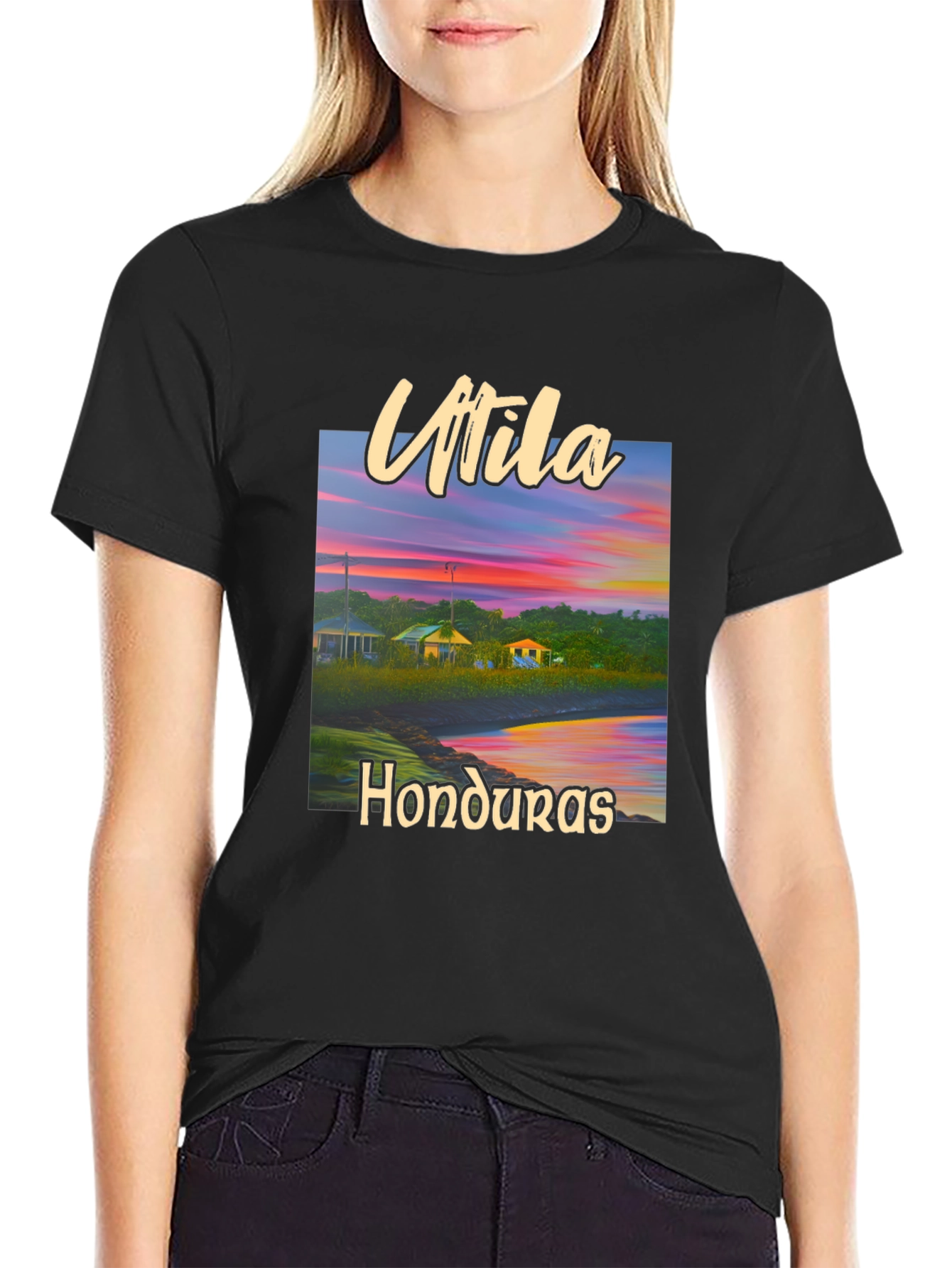 Utila Honduras T-Shirt - Coastal Sunset Tee