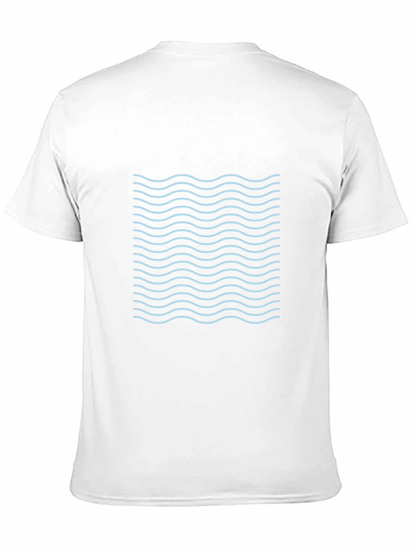 Wave Pattern Black T-Shirt