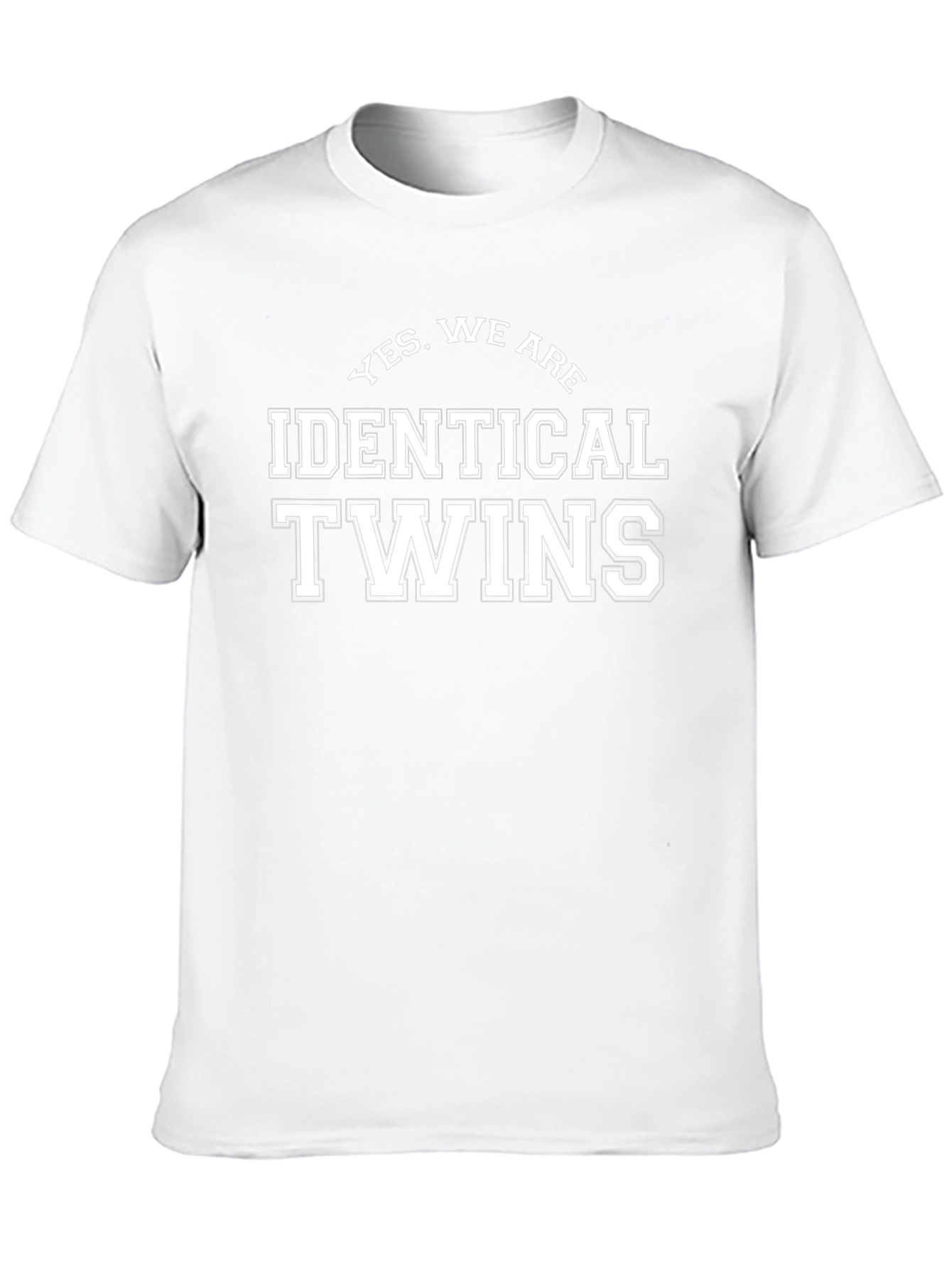 Identical Twins Graphic Tee - Black Crewneck T-Shirt