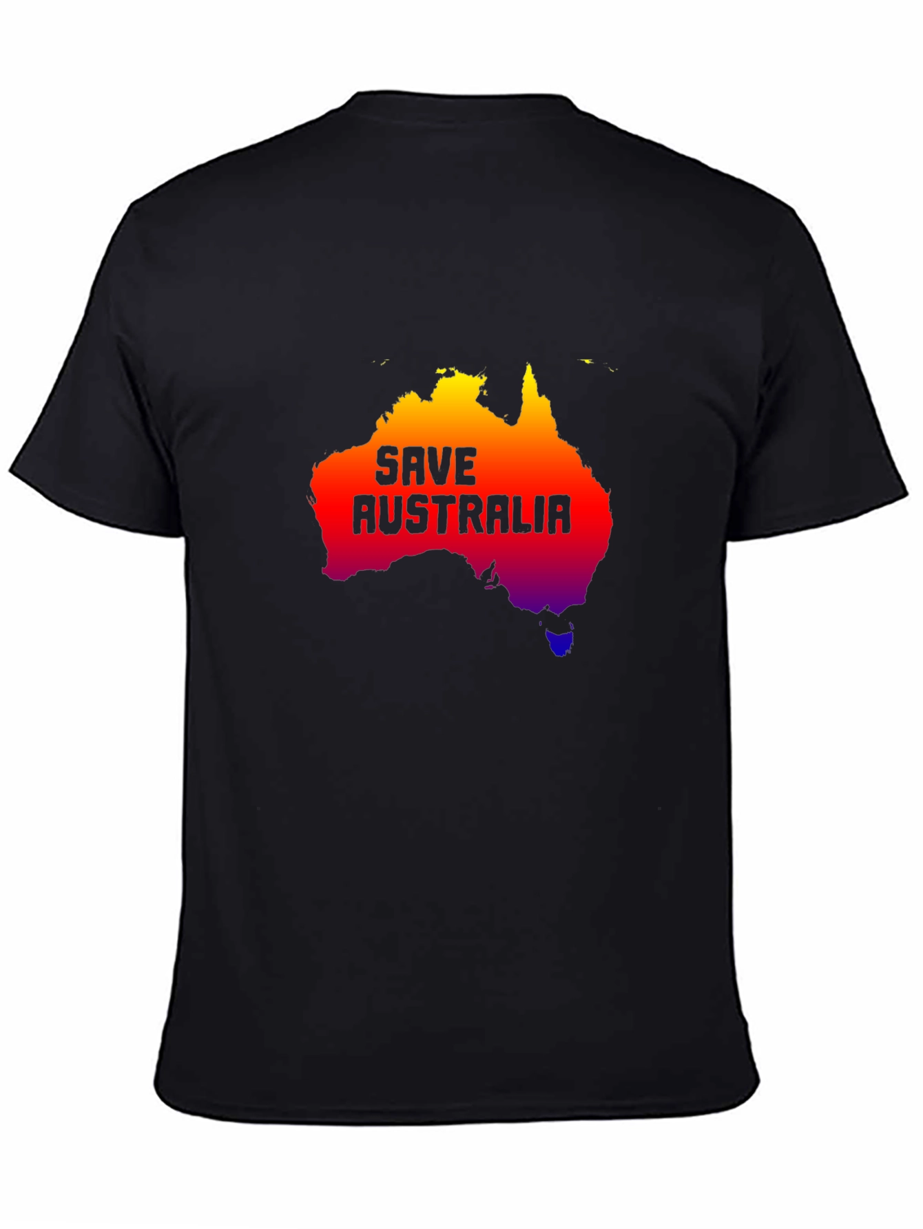 Save Australia Graphic Tee - Black Cotton T-Shirt