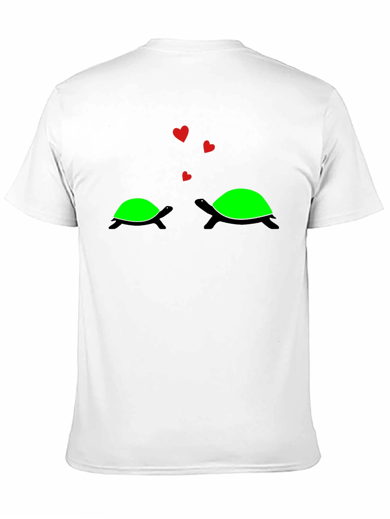 Cute Turtle Love Black T-Shirt