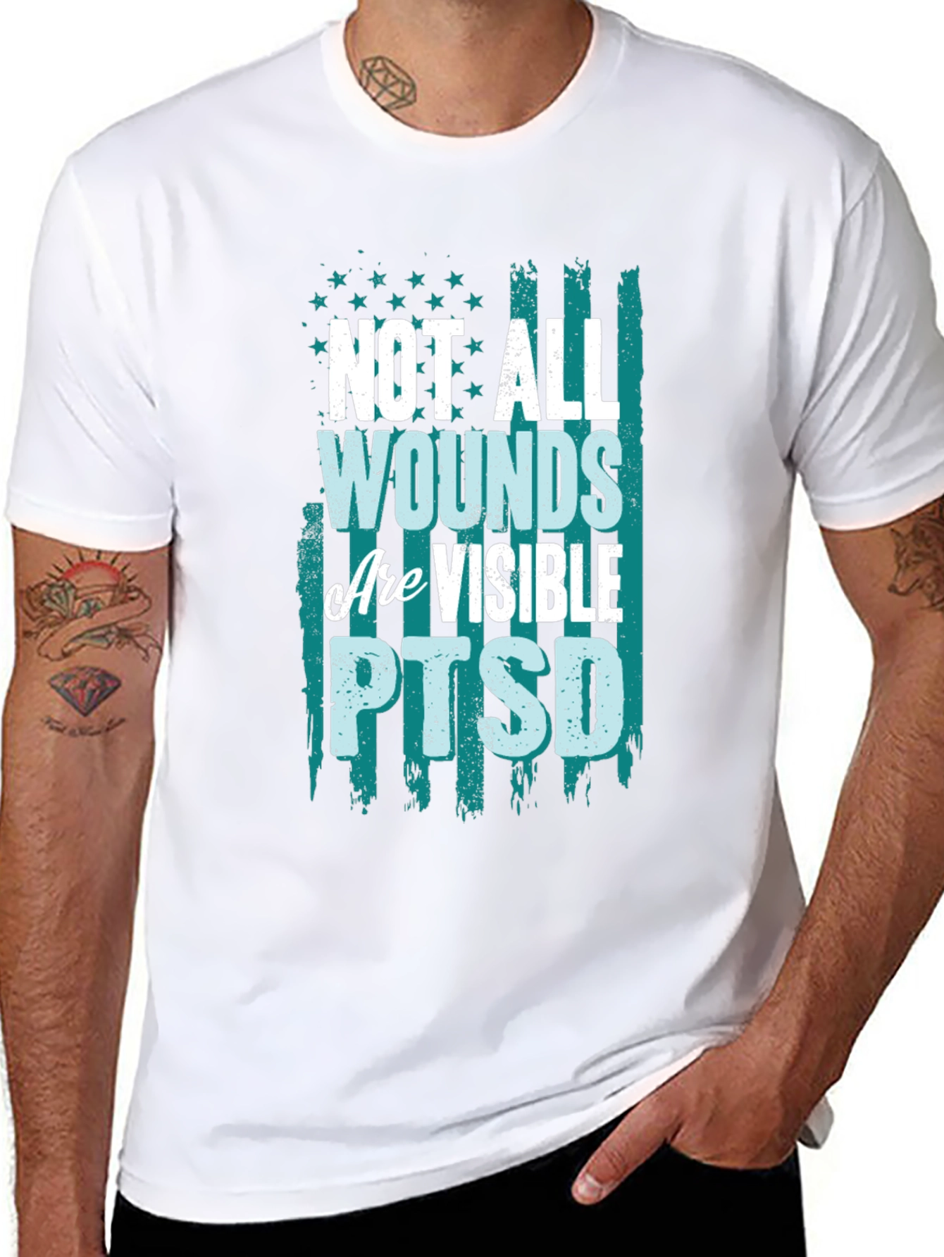 Not All Wounds Are Visible PTSD T-Shirt