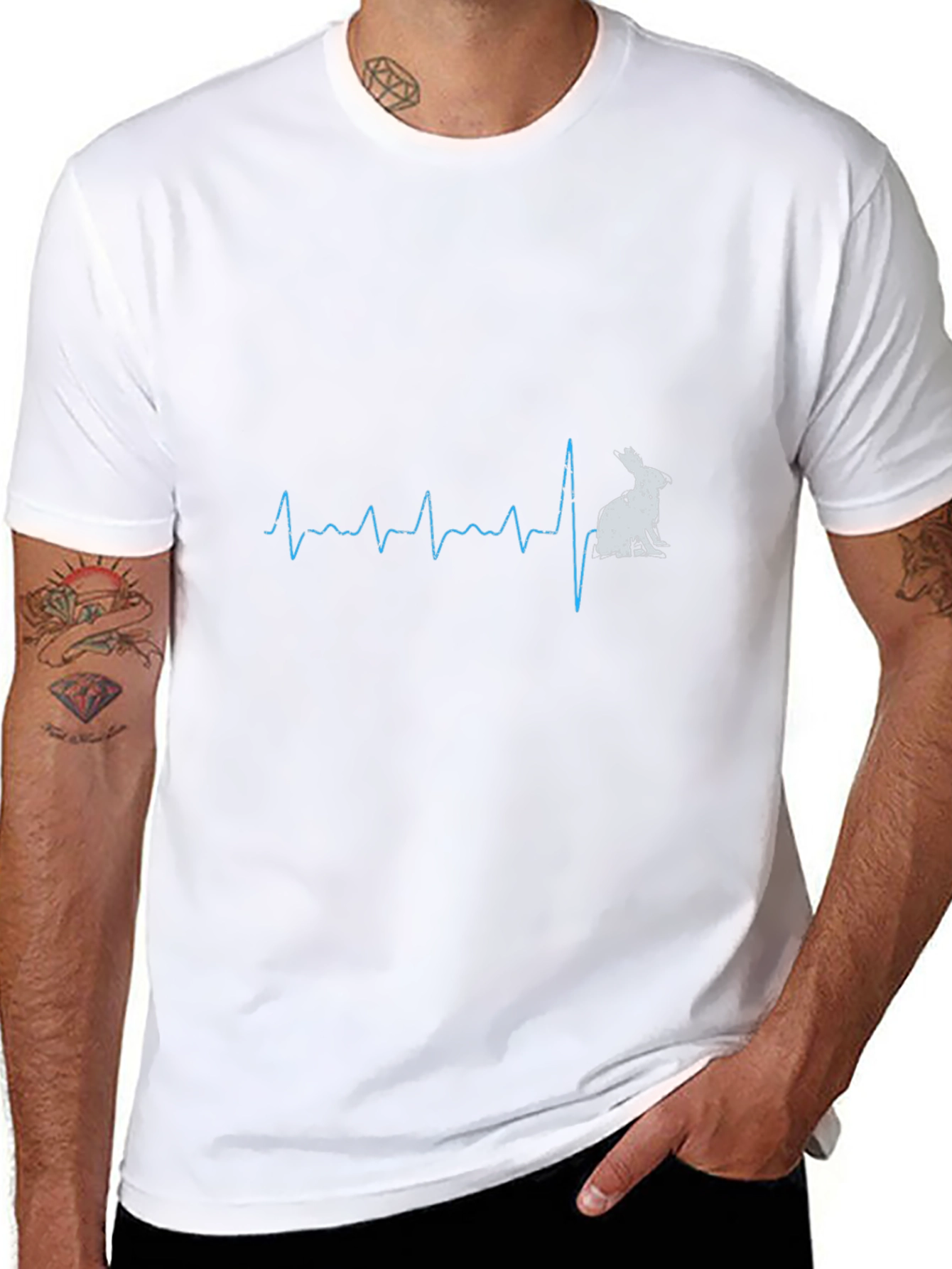 Rabbit Heartbeat T-Shirt - Unique Bunny Lover Tee