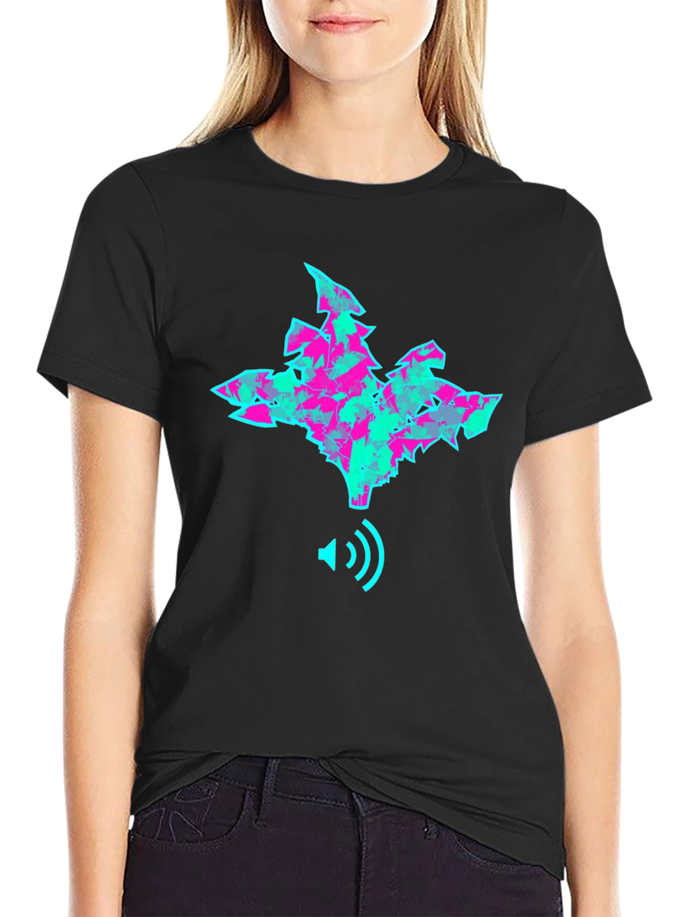 Abstract Graphic Print Crew Neck T-Shirt