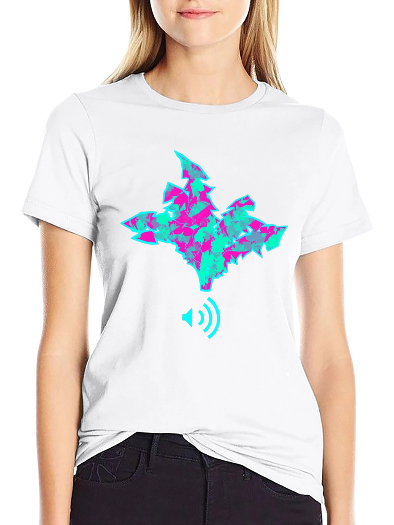 Abstract Graphic Print Crew Neck T-Shirt