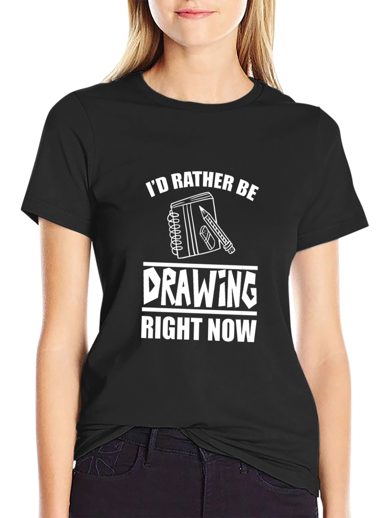 Id Rather Be Drawing Graphic Tee