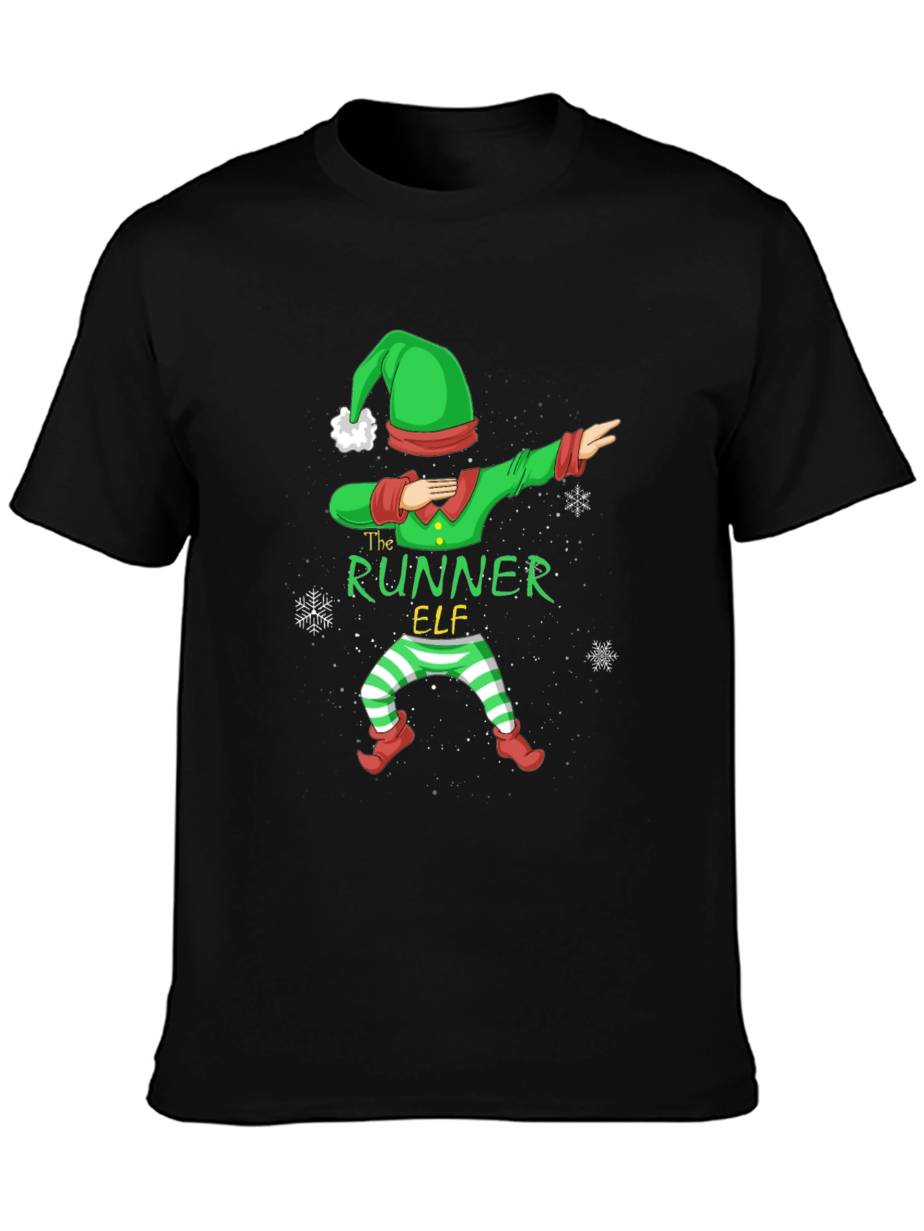The Runner Elf Holiday T-Shirt - Black