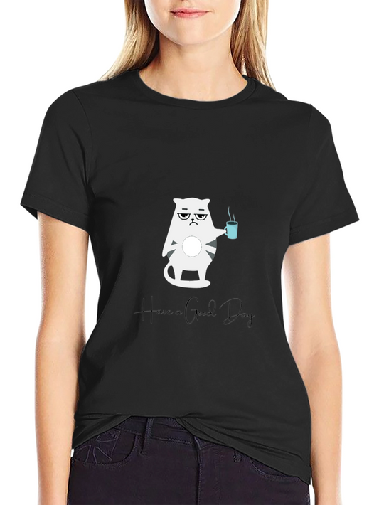 Grumpy Cat Coffee T-Shirt - Have a Good Day Tee