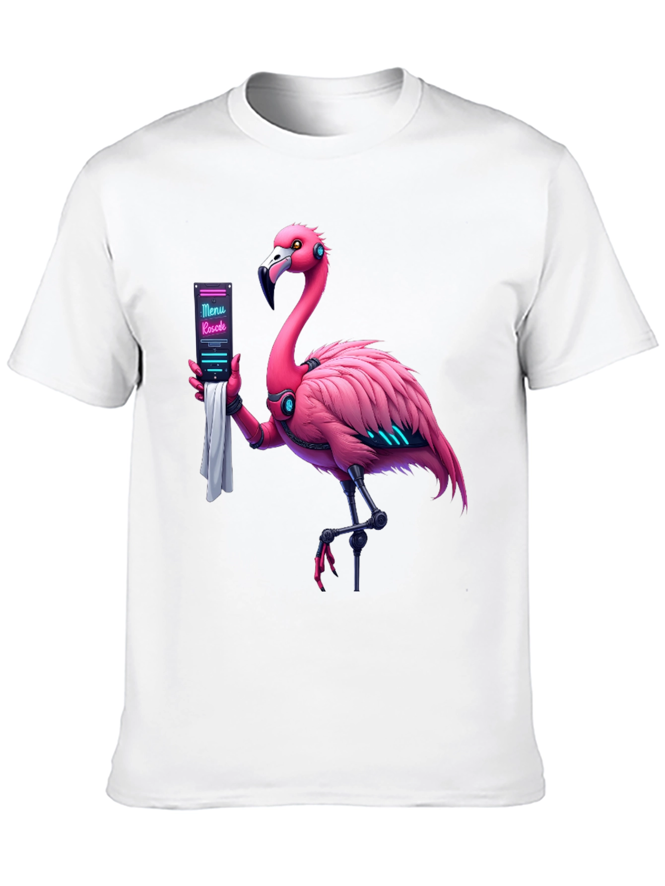 Robotic Flamingo Graphic T-Shirt