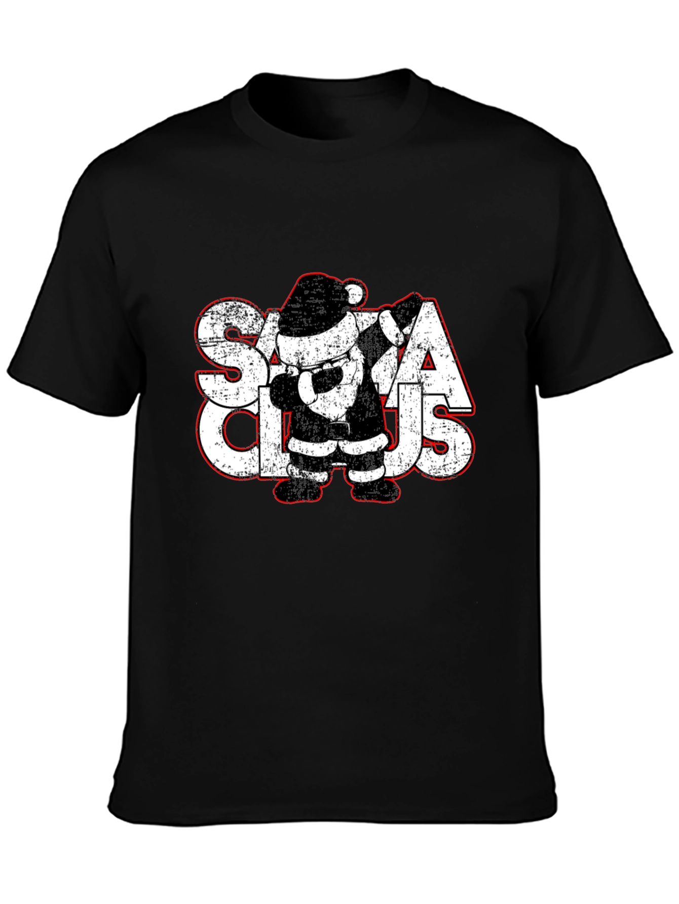 Santa Claus Dabbing Graphic Tee - Christmas Holiday Shirt