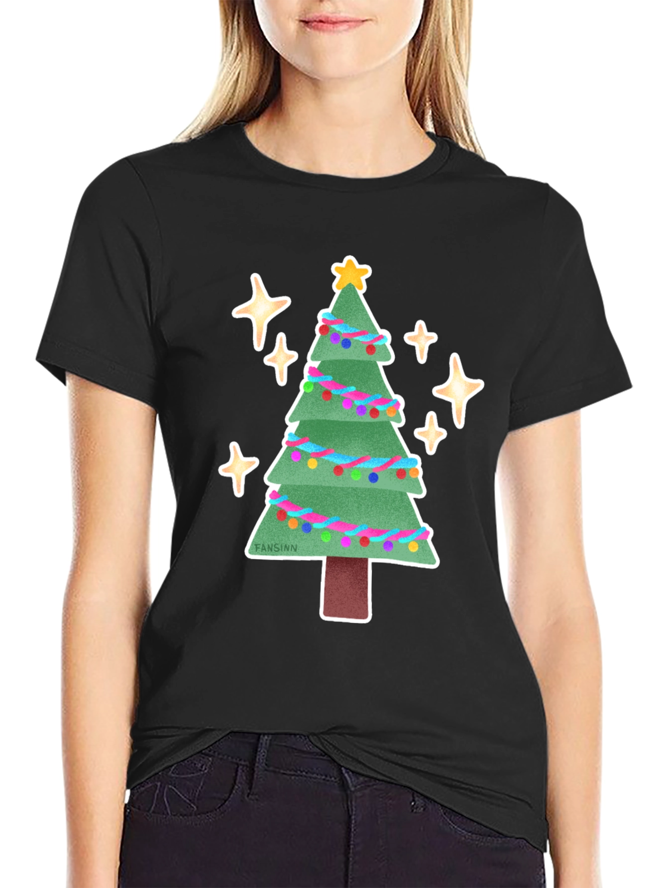 Festive Christmas Tree Graphic Tee