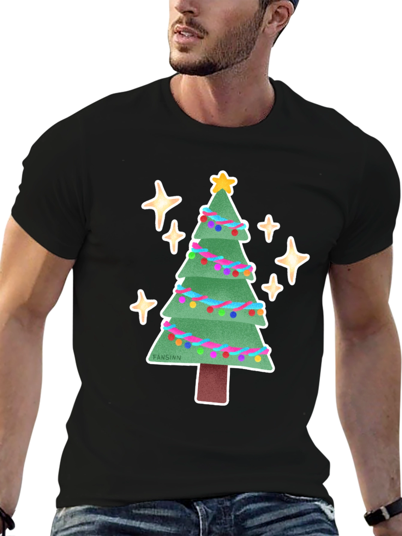 Festive Christmas Tree Graphic Tee