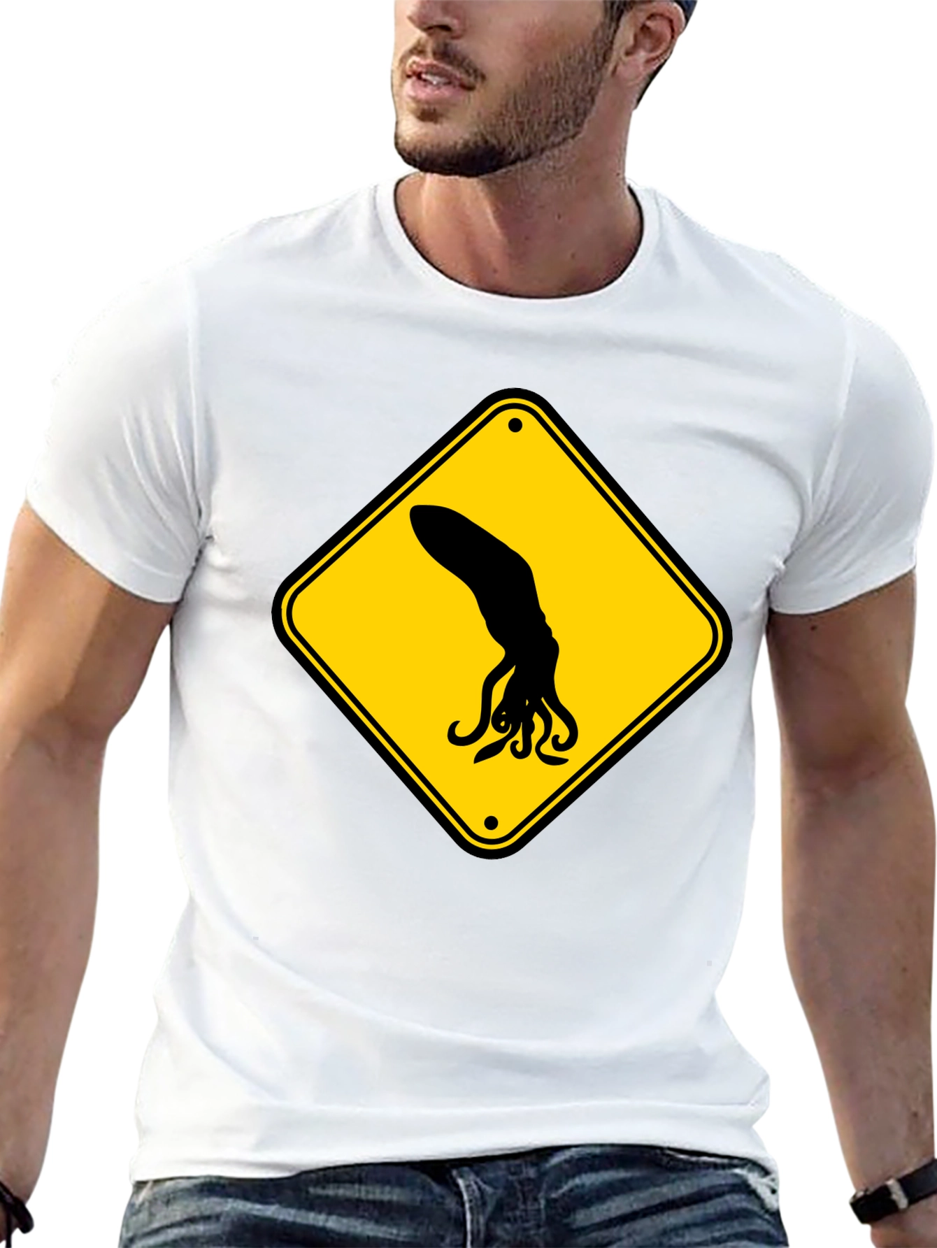 Squid Warning Black T-Shirt