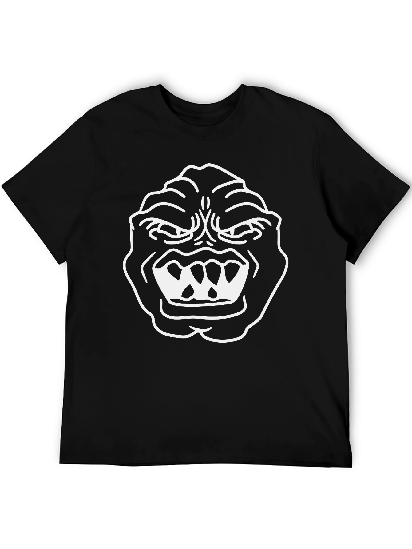 Monster Graphic Tee - Black Cotton T-Shirt