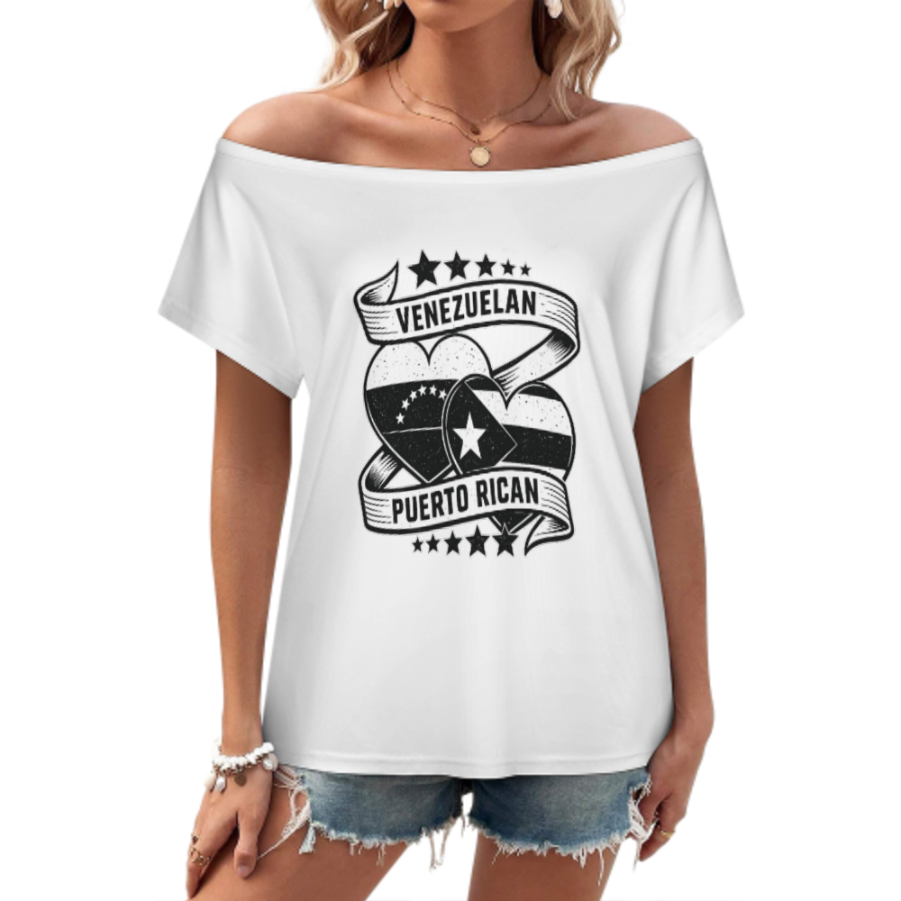Venezuelan Puerto Rican Heritage Tee – Latin Pride Heart Graphic Shirt(z412)
