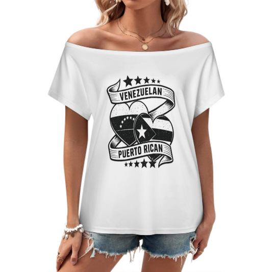 Venezuelan Puerto Rican Heritage Tee – Latin Pride Heart Graphic Shirt(z412)