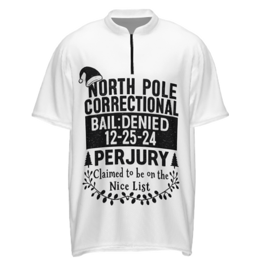 North Pole Correctional Funny Christmas Graphic Tee – Naughty List Holiday Shirt(z445)
