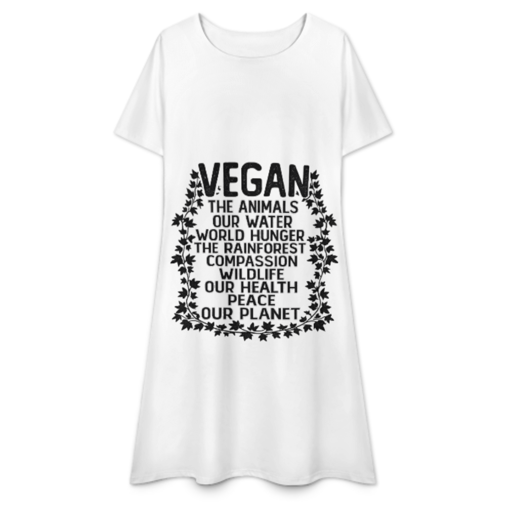 Vegan Lifestyle Graphic Tee – Compassion & Planet Positive Statement Shirt(z426)