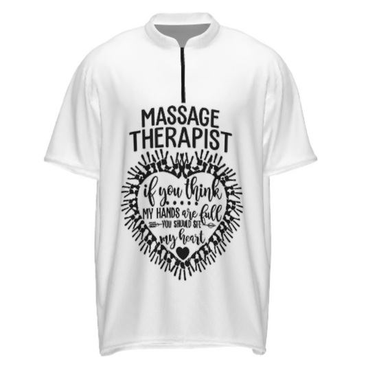 Massage Therapist Heart Graphic Tee – Caring Hands Inspirational Shirt(z442)