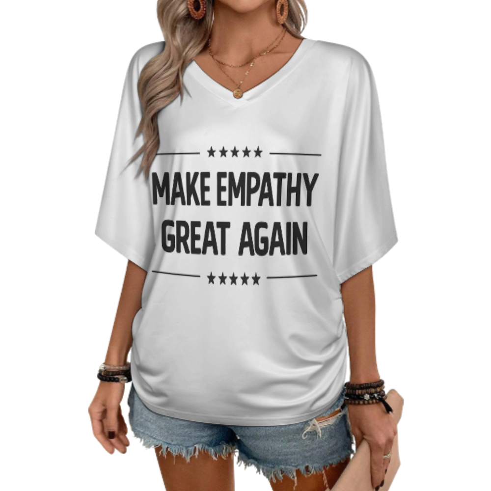Make Empathy Great Again Graphic Tee – Positive Message Statement Shirt(z440)