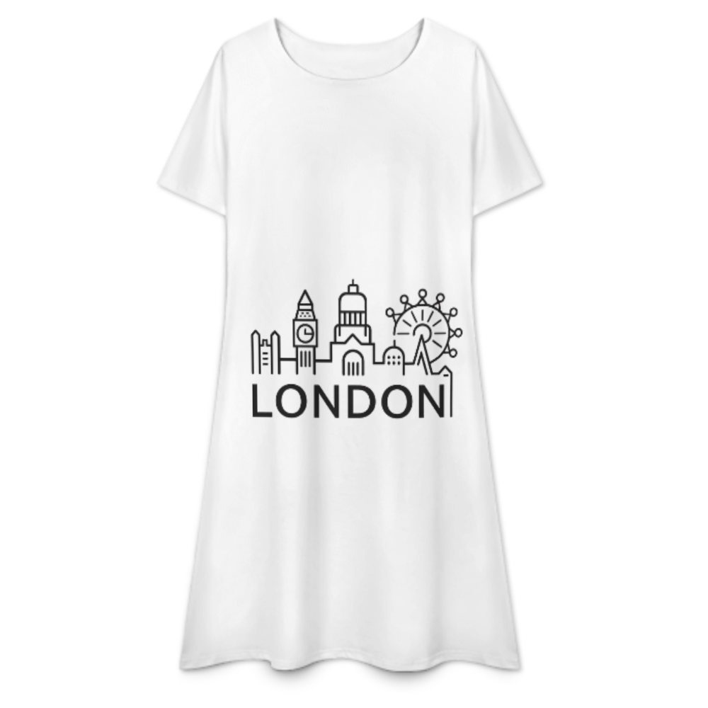 Minimalist London Skyline Graphic Tee – Modern Travel City Outline Shirt for Everyday Style(z425)