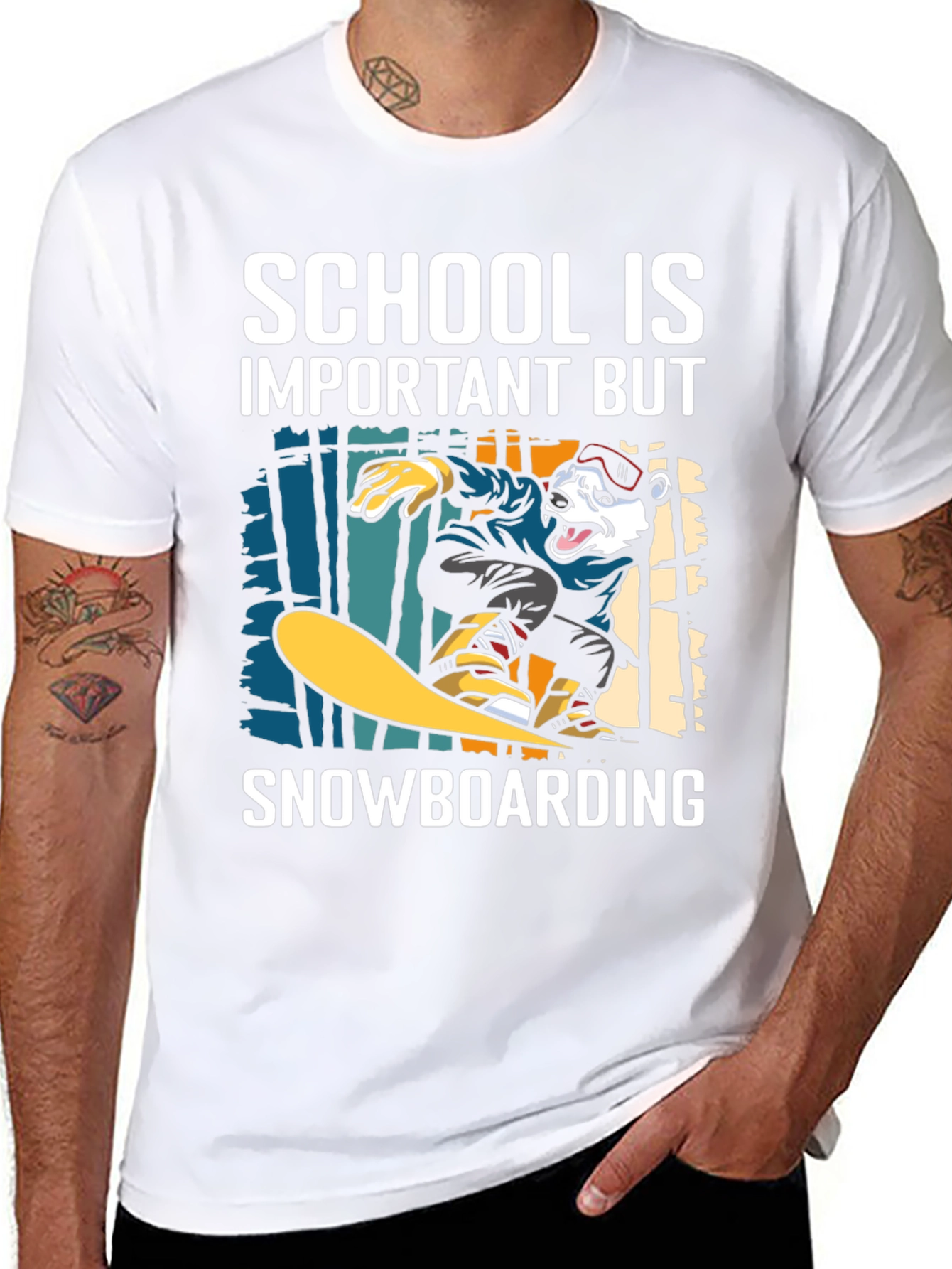 Snowboarding T-Shirt: School is Important