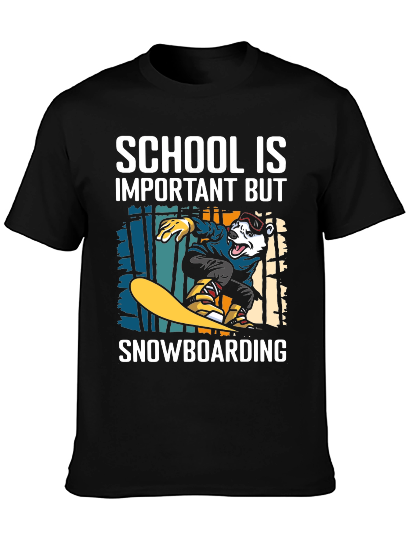 Snowboarding T-Shirt: School is Important