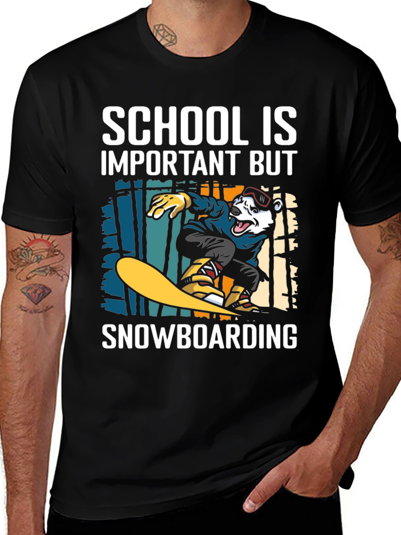 Snowboarding T-Shirt: School is Important