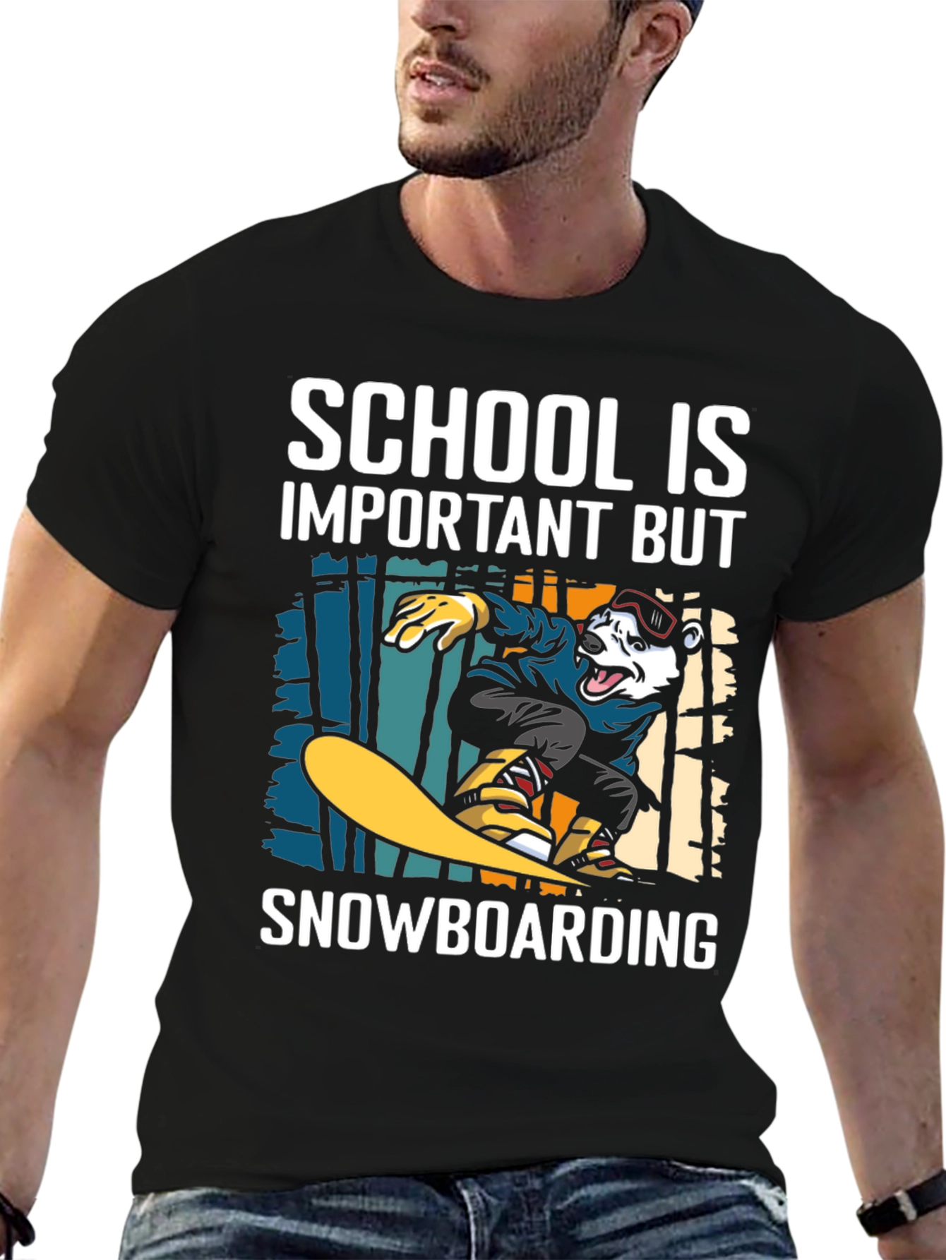 Snowboarding T-Shirt: School is Important