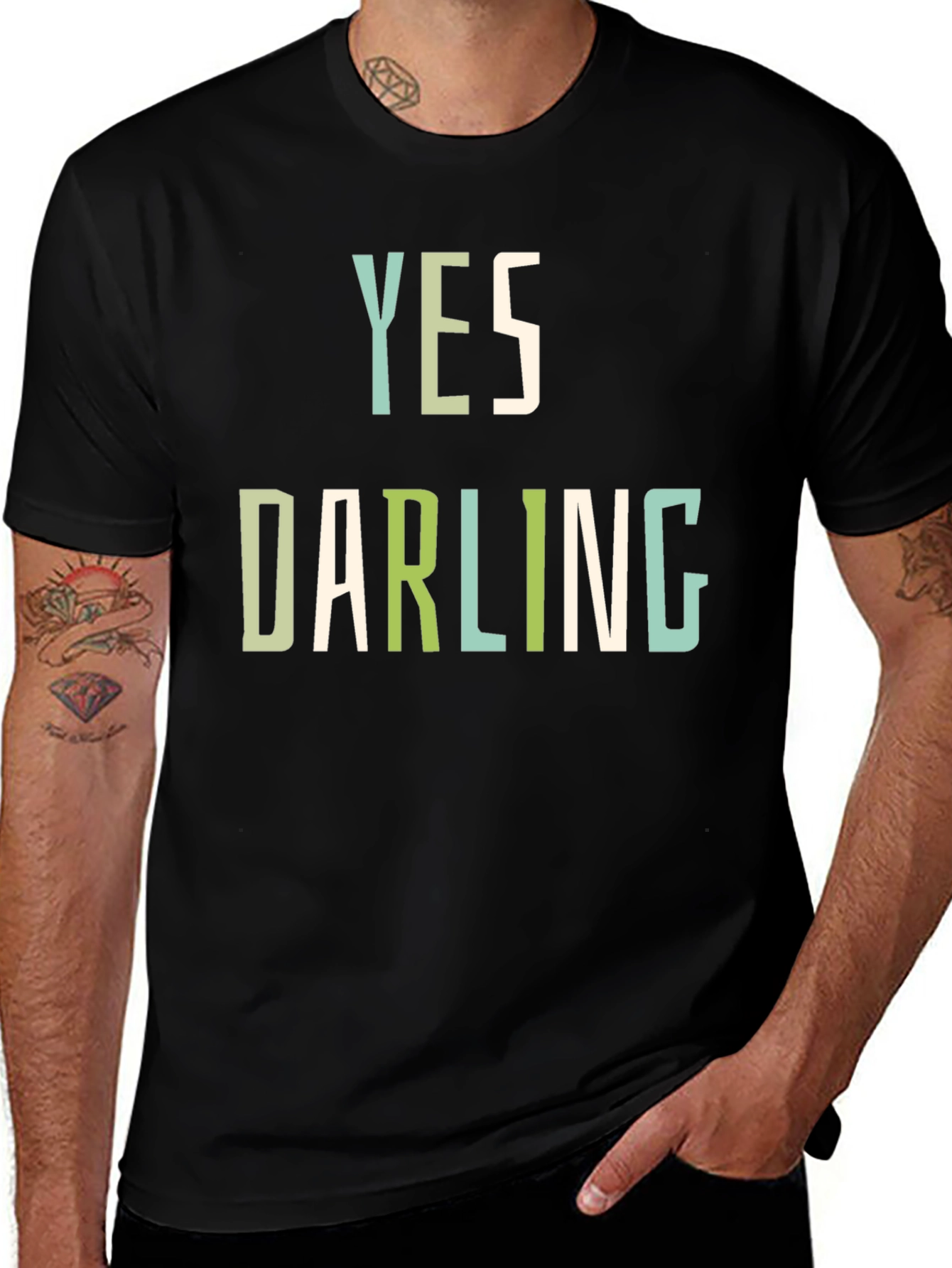 Yes Darling Graphic Tee - Trendy Casual Shirt