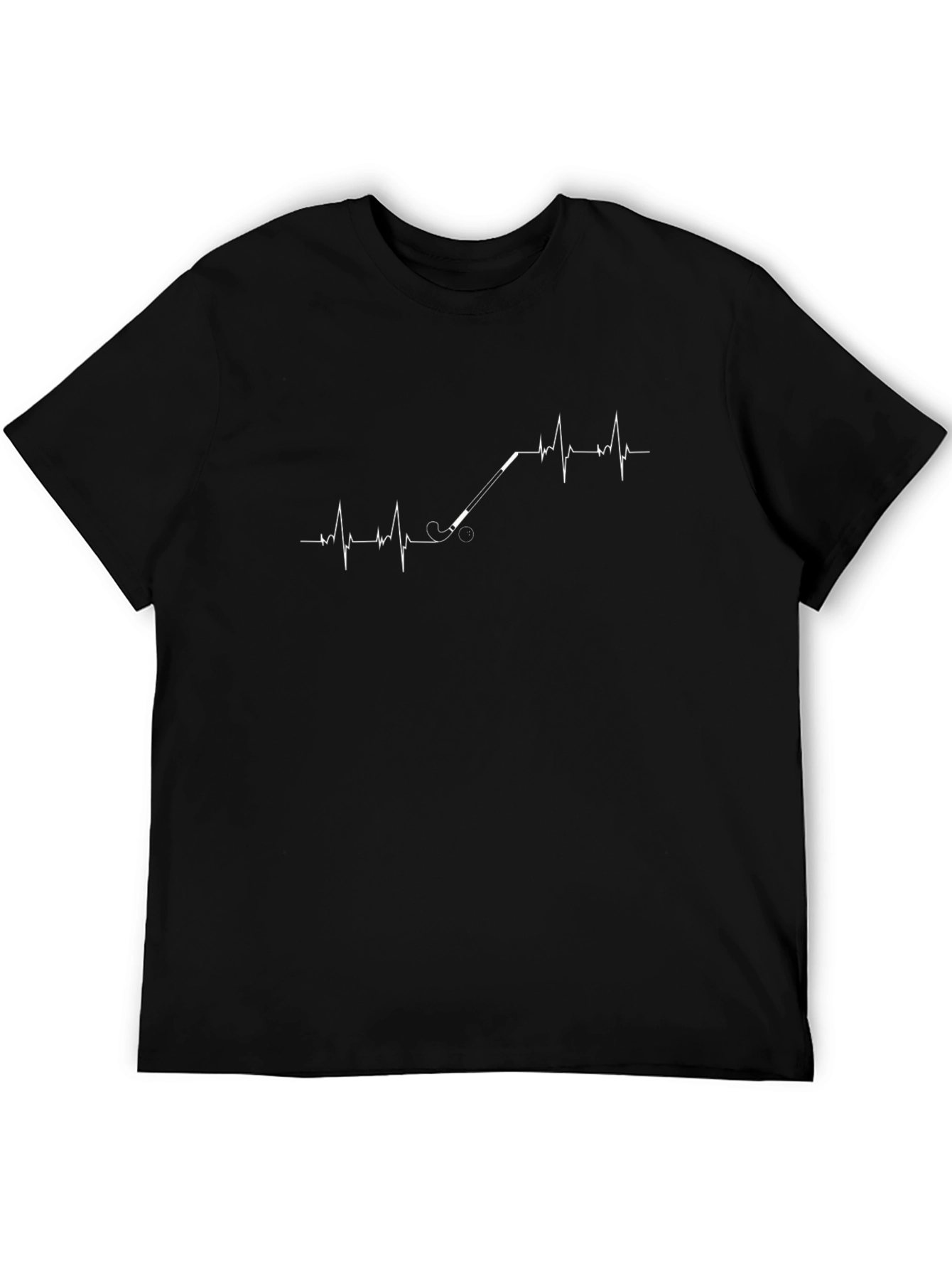 Hockey Heartbeat T-Shirt - Black