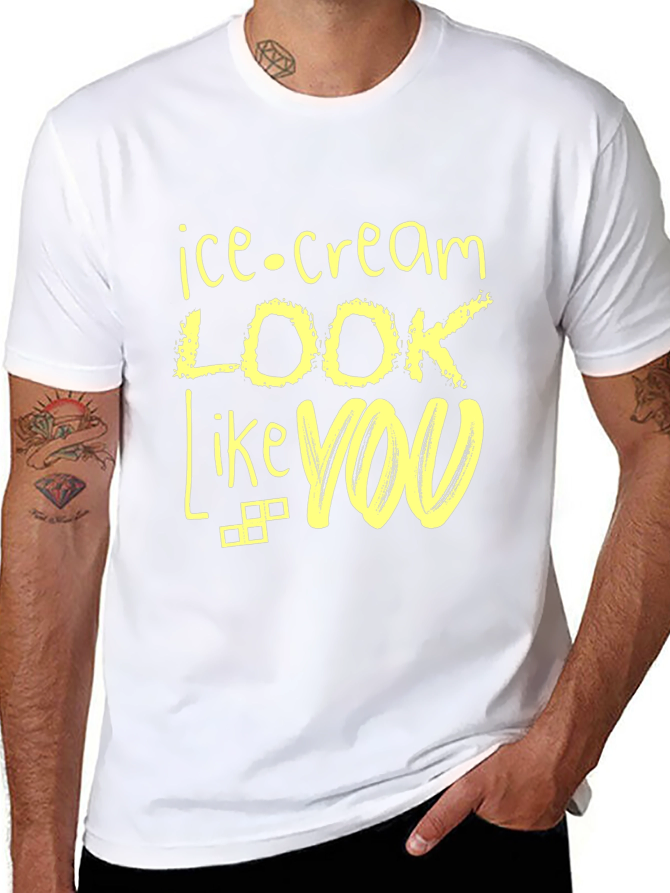 Ice Cream Look Like You Black Graphic Tee
