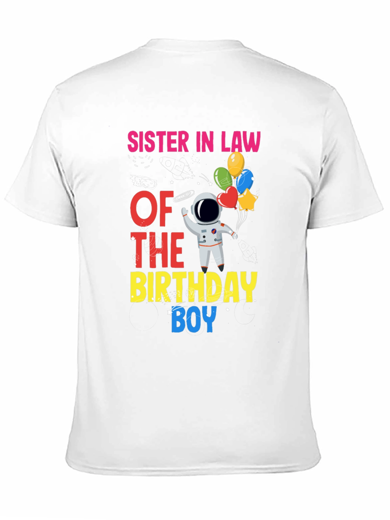 Sister-in-Law Birthday Boy Astronaut T-Shirt