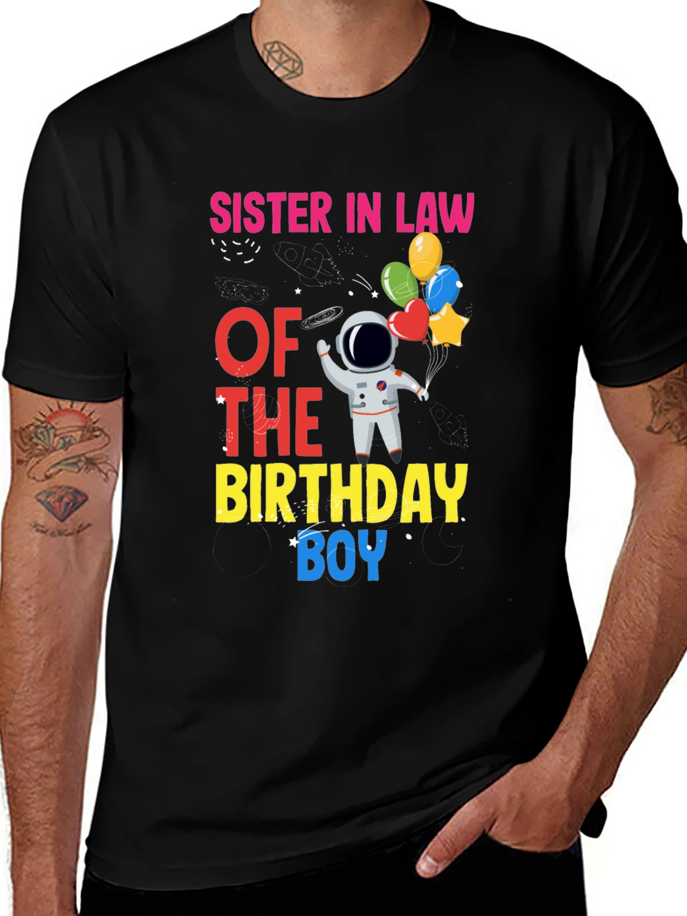 Sister-in-Law Birthday Boy Astronaut T-Shirt