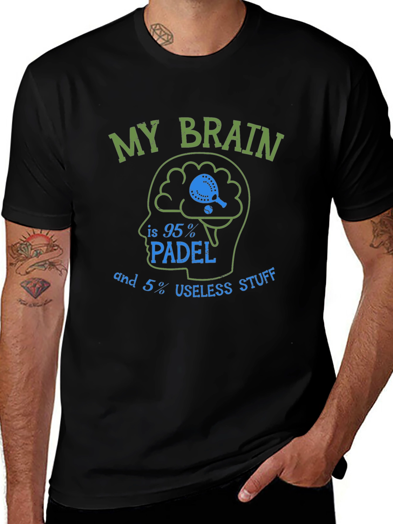 Padel Brain T-Shirt - Funny Sports Tee
