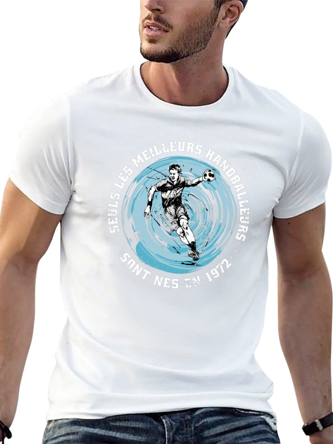 Handball Player Graphic Tee - Born in 1972
