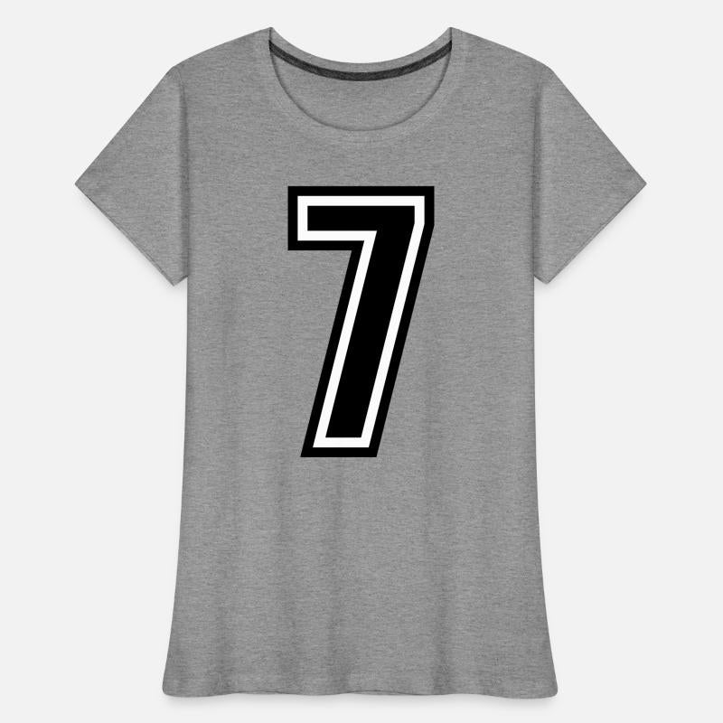 7 - number 7 - jersey number for sportsteam