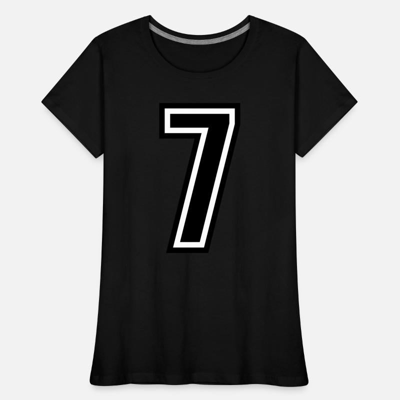 7 - number 7 - jersey number for sportsteam